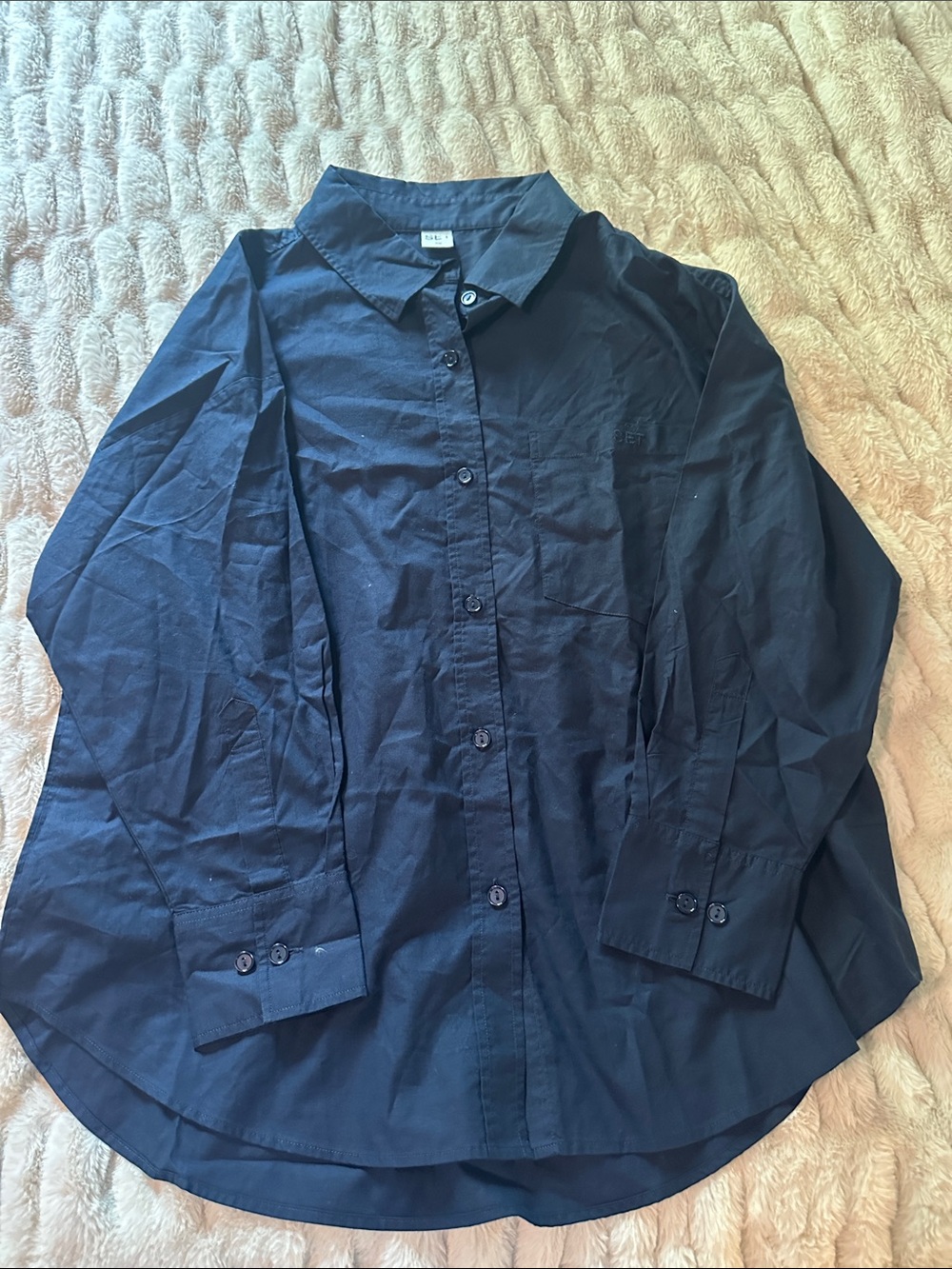Set Active Women’s Navy Button-Up Shirt - Classic Long Sleeve XS